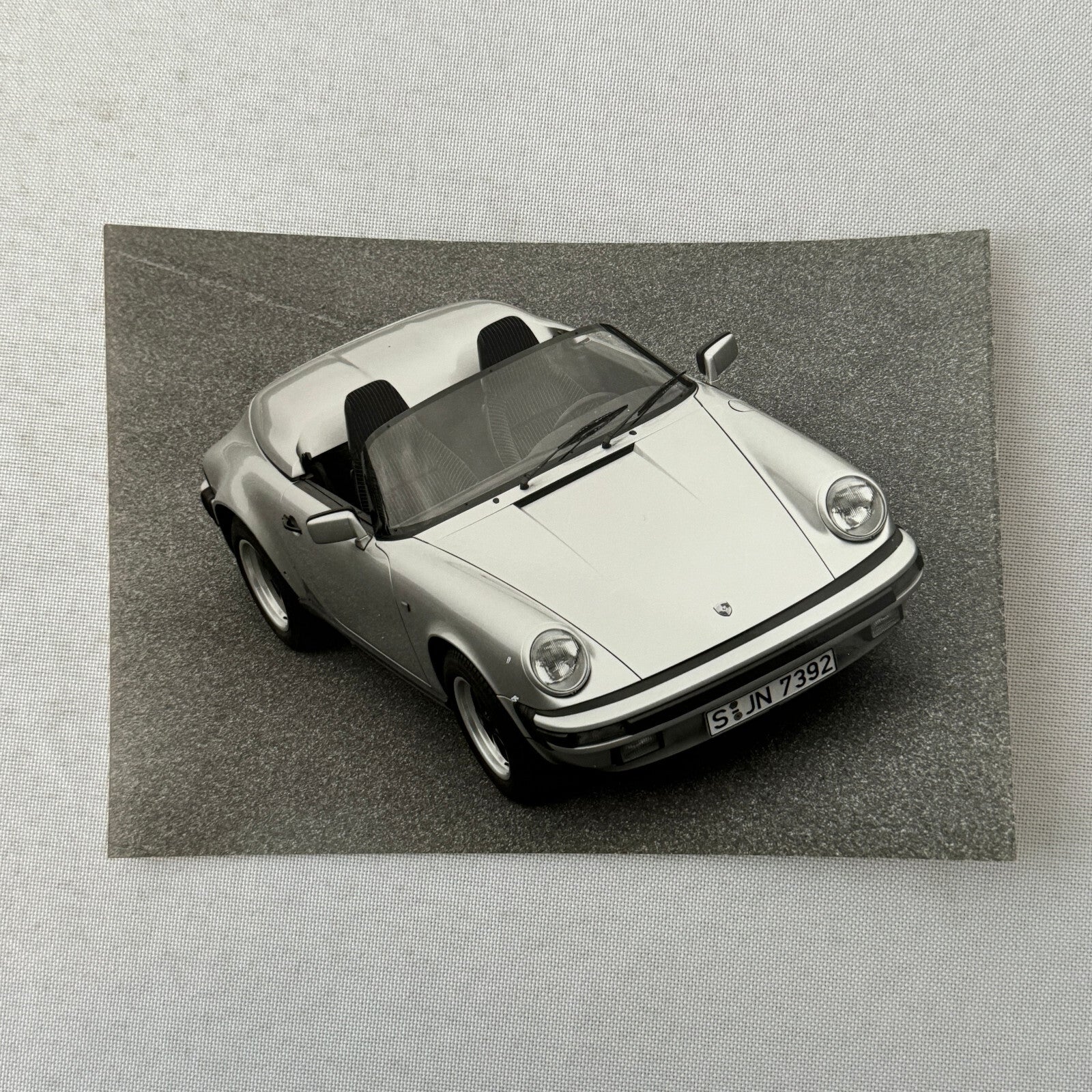 Porsche 911 Cabriolet Convertible Car Factory Press Photo Photograph Vintage