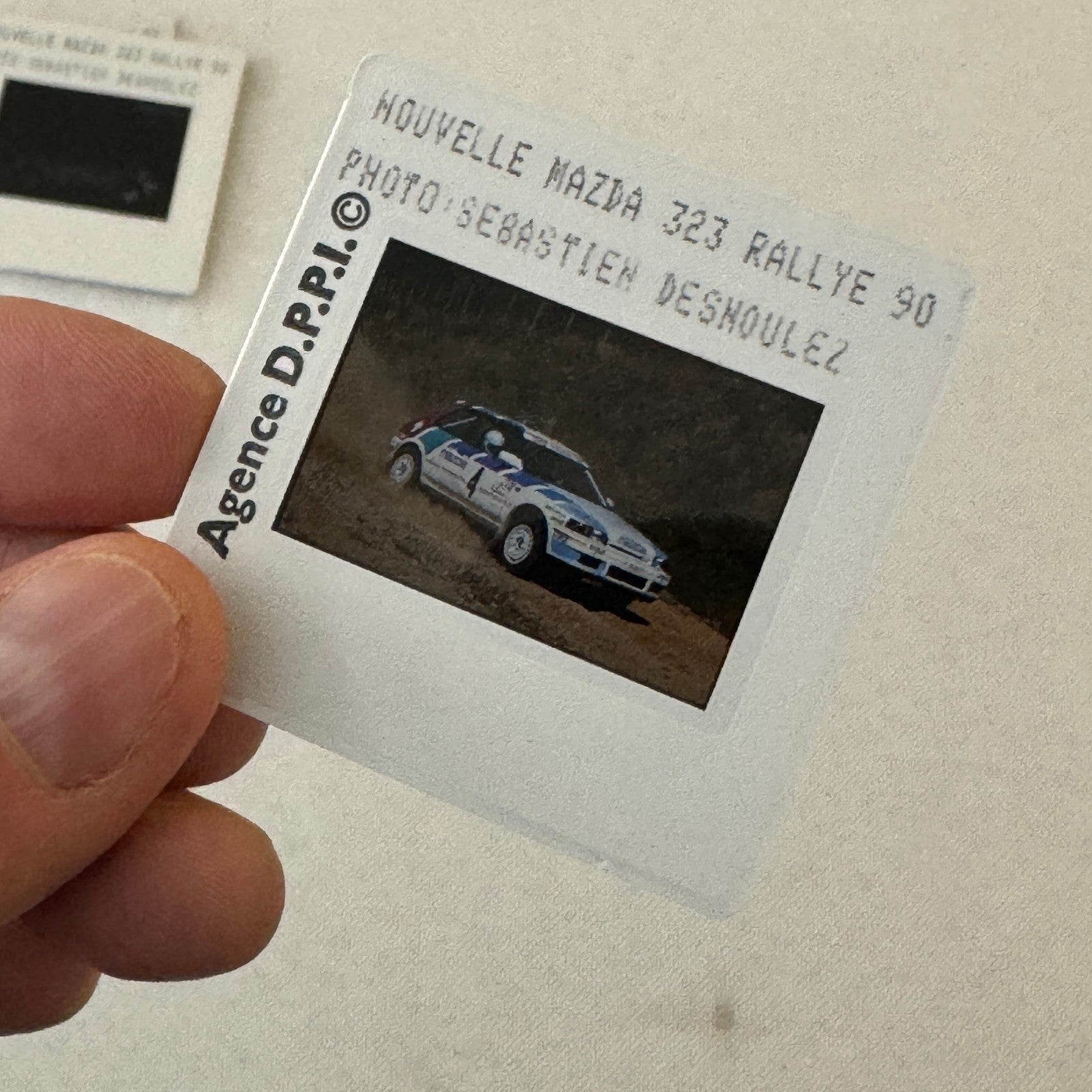 Mazda 323 Rallye Rally Racing 35mm Slide Photo Lot 3x DPPI Agency