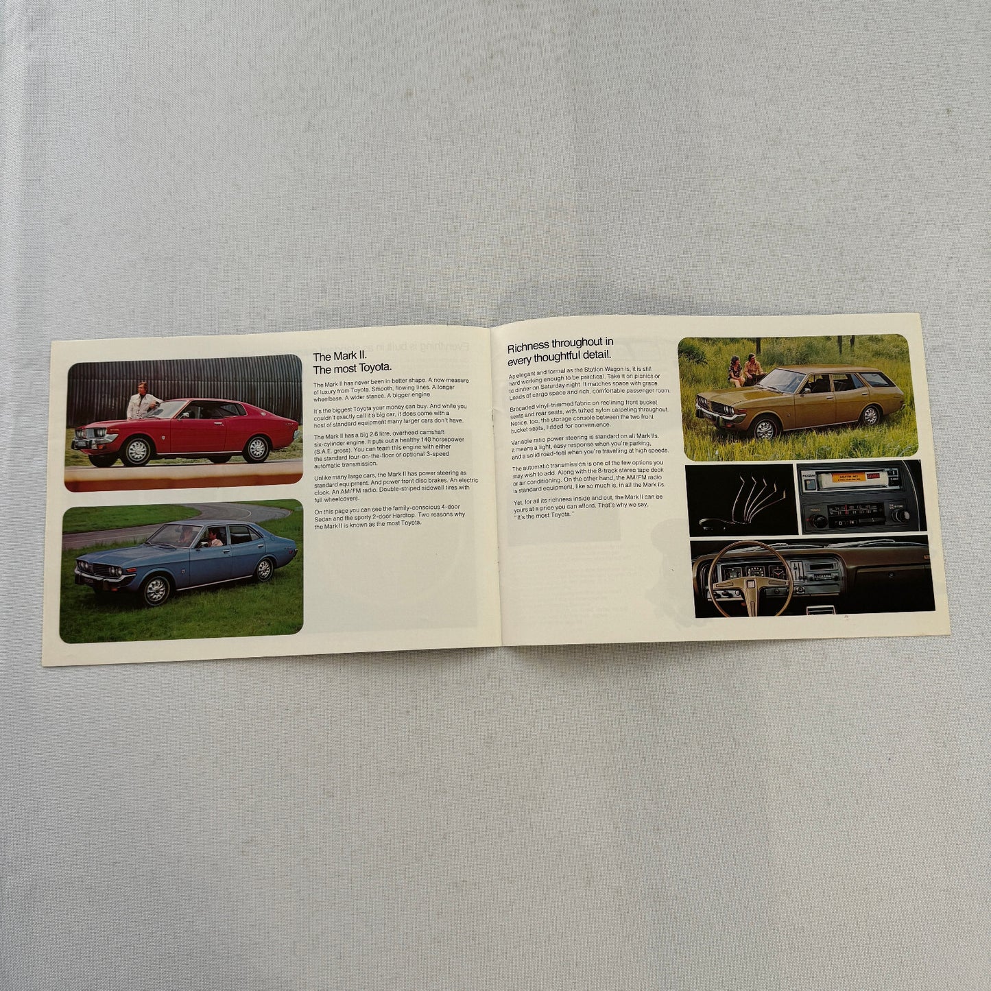 Toyota Sales Brochure Catalog Corolla Corona Celica Mark II Landcruiser Pickup +