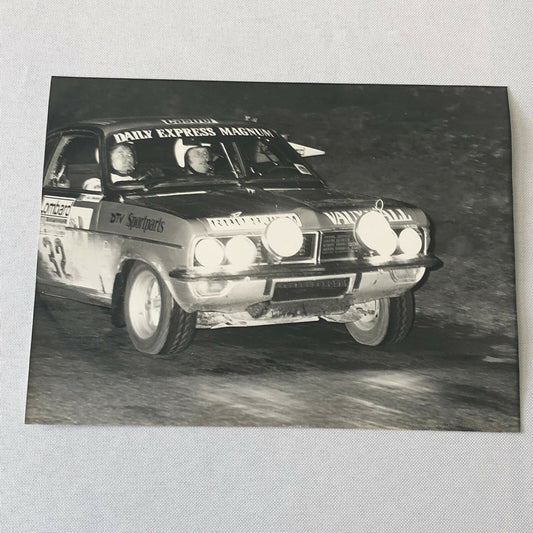 Vintage Rally Racing Photo Photograph 1974 Rallye RAC Vauxhall Car 