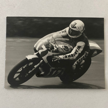 Vintage Motorcycle Racing Photo photograph Germany Kawasaki Rider