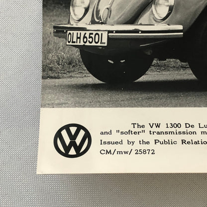 Vintage Volkswagen VW Beetle Factory Press Photo Photograph Print
