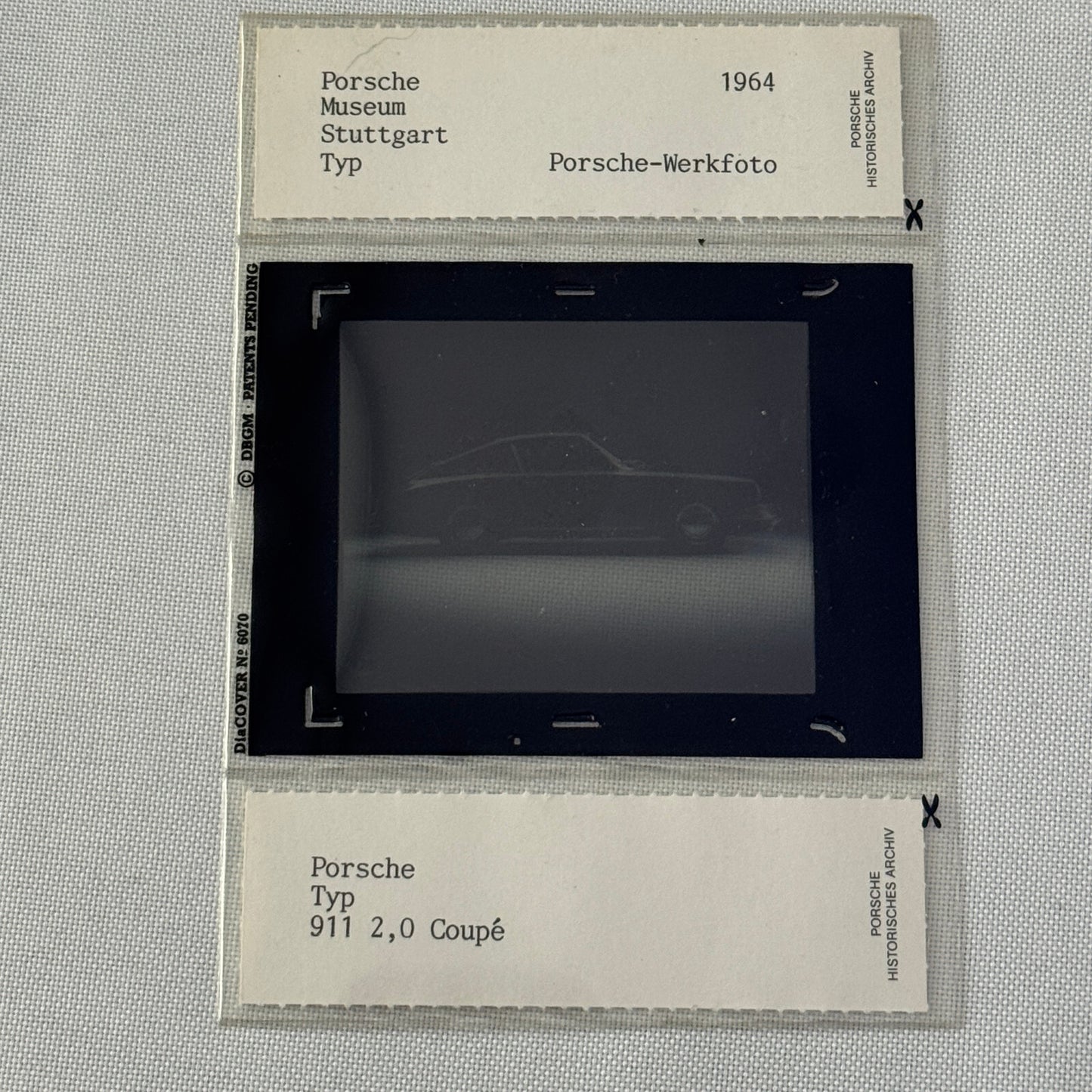 1964 Porsche 911 Museum Archive Factory Photo Slide Transparency