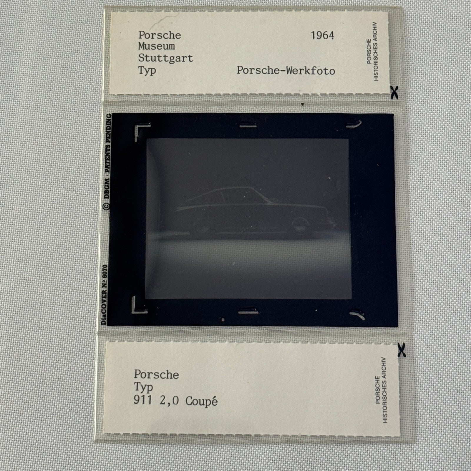1964 Porsche 911 Museum Archive Factory Photo Slide Transparency