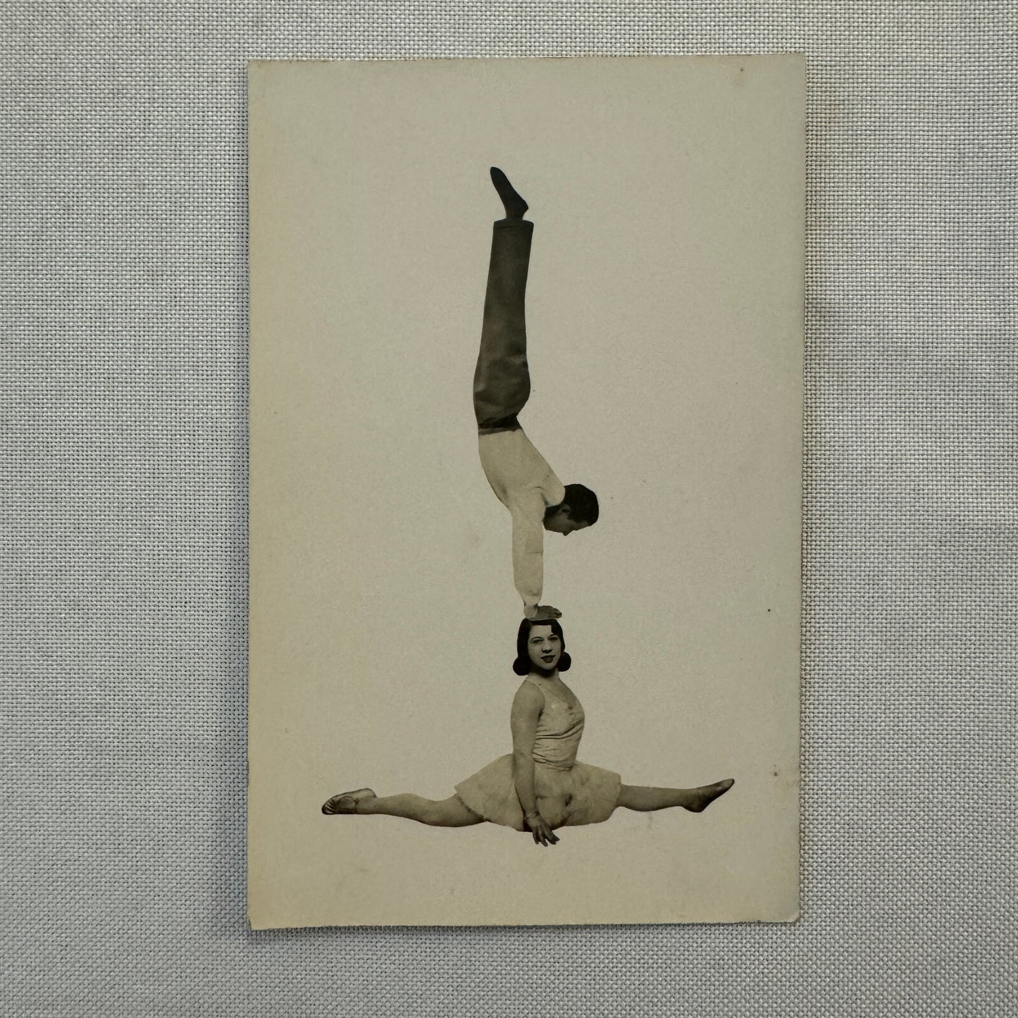 Circus Performer Acrobat Act Vintage Real Photo Postcard Post Card RPPC