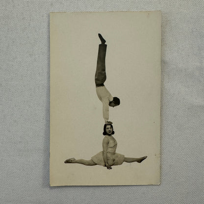 Circus Performer Acrobat Act Vintage Real Photo Postcard Post Card RPPC