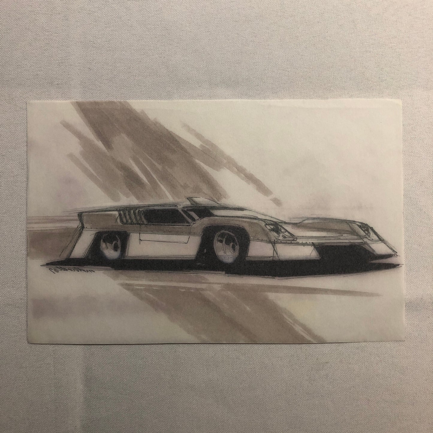 Styling Concept Automobile Illustration Art Drawing Sketch Vintage 1967 NOTTRODT