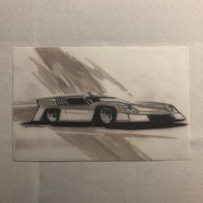 Styling Concept Automobile Illustration Art Drawing Sketch Vintage 1967 NOTTRODT