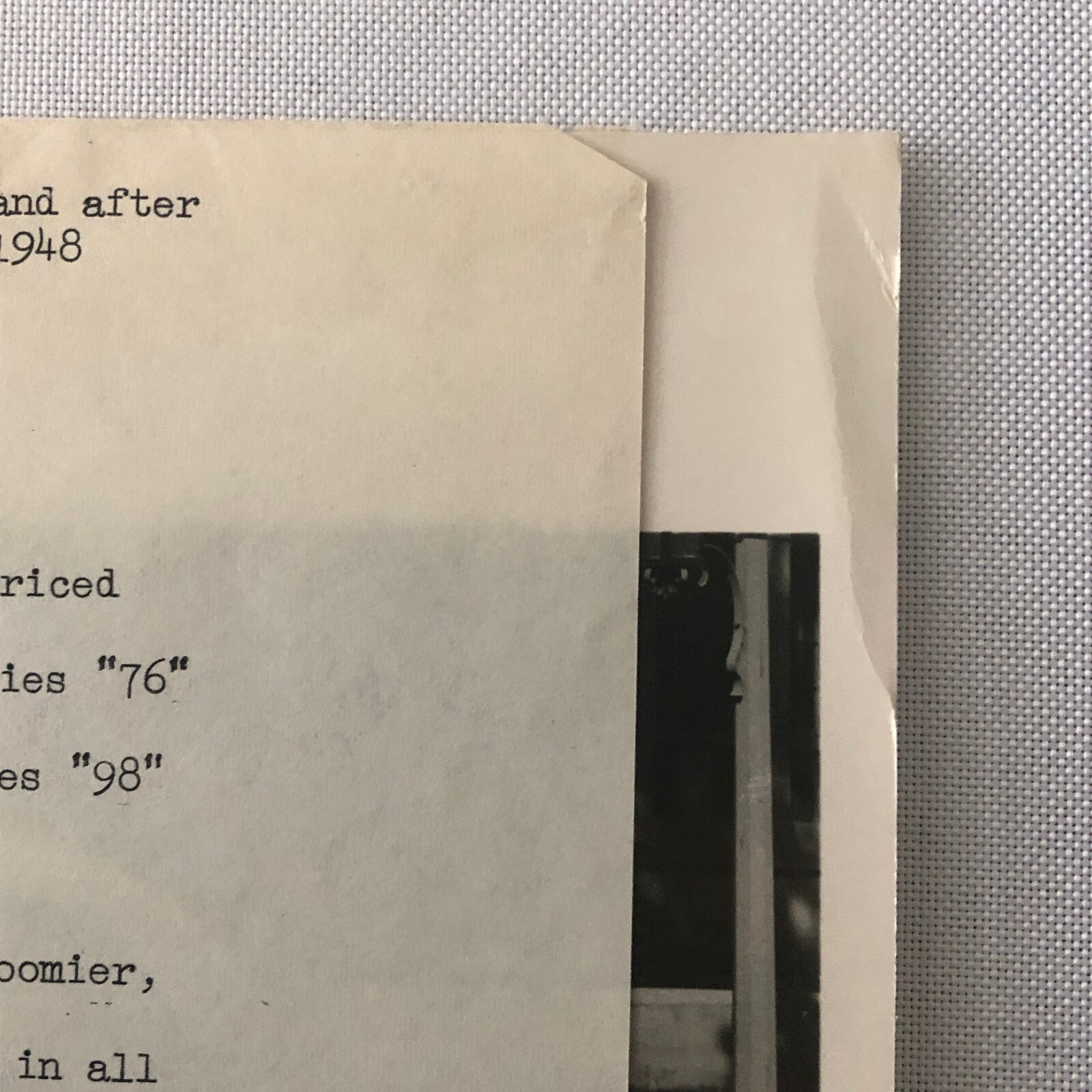 1949 Oldsmobile Series 76 Futuramic Sedan Factory Press Photo Photograph