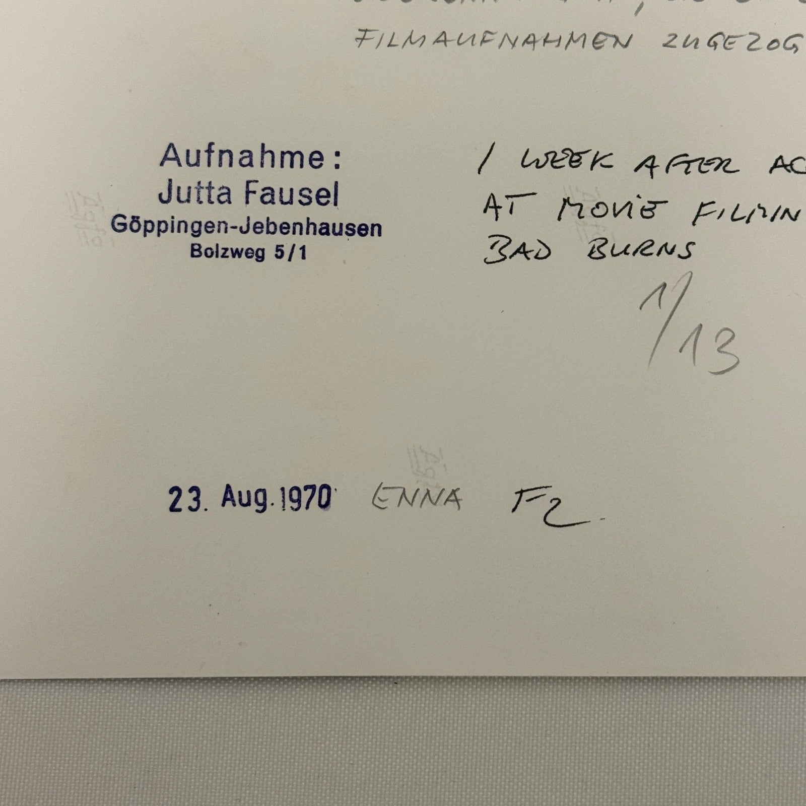 Vintage Racing Photo 1970 Enna F2 Race Derek Bell Driver Motorsport