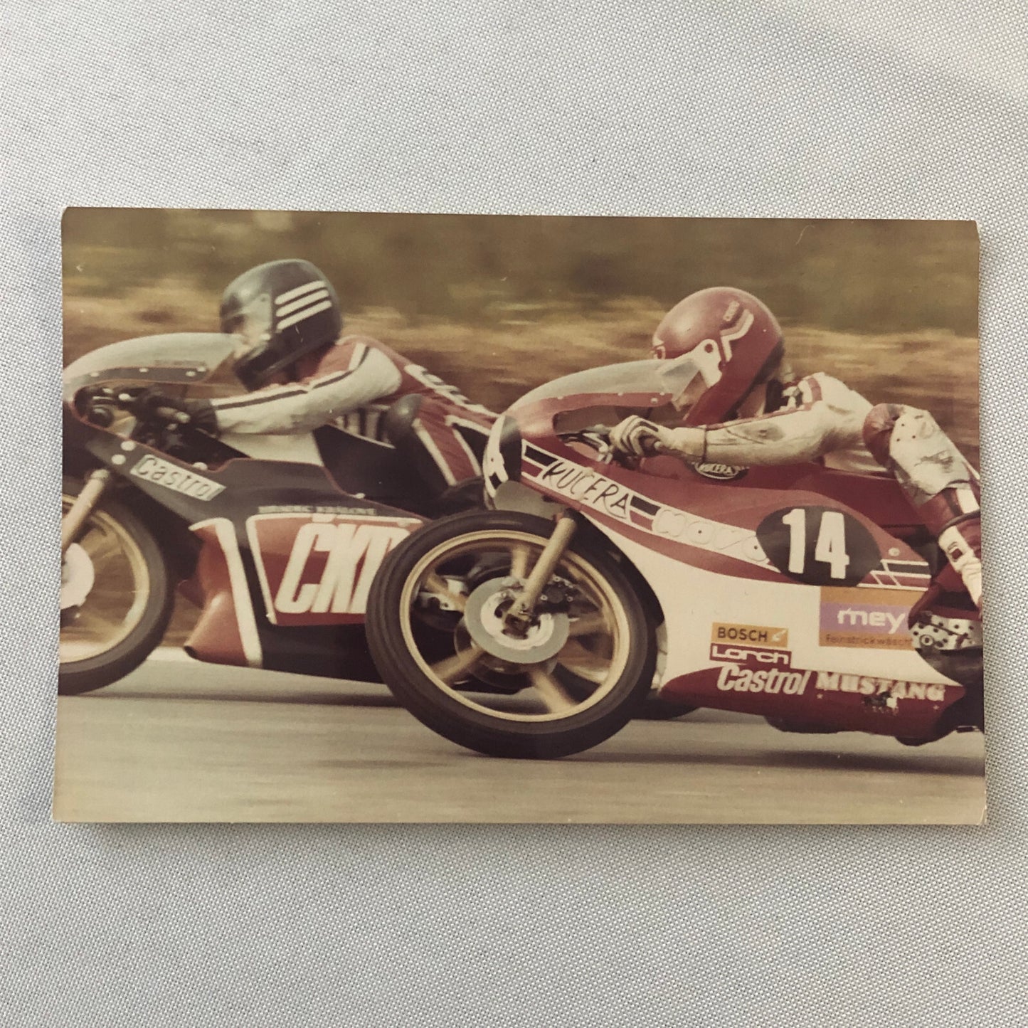 Vintage Motorcycle Racing Photo Photograph Print Germany