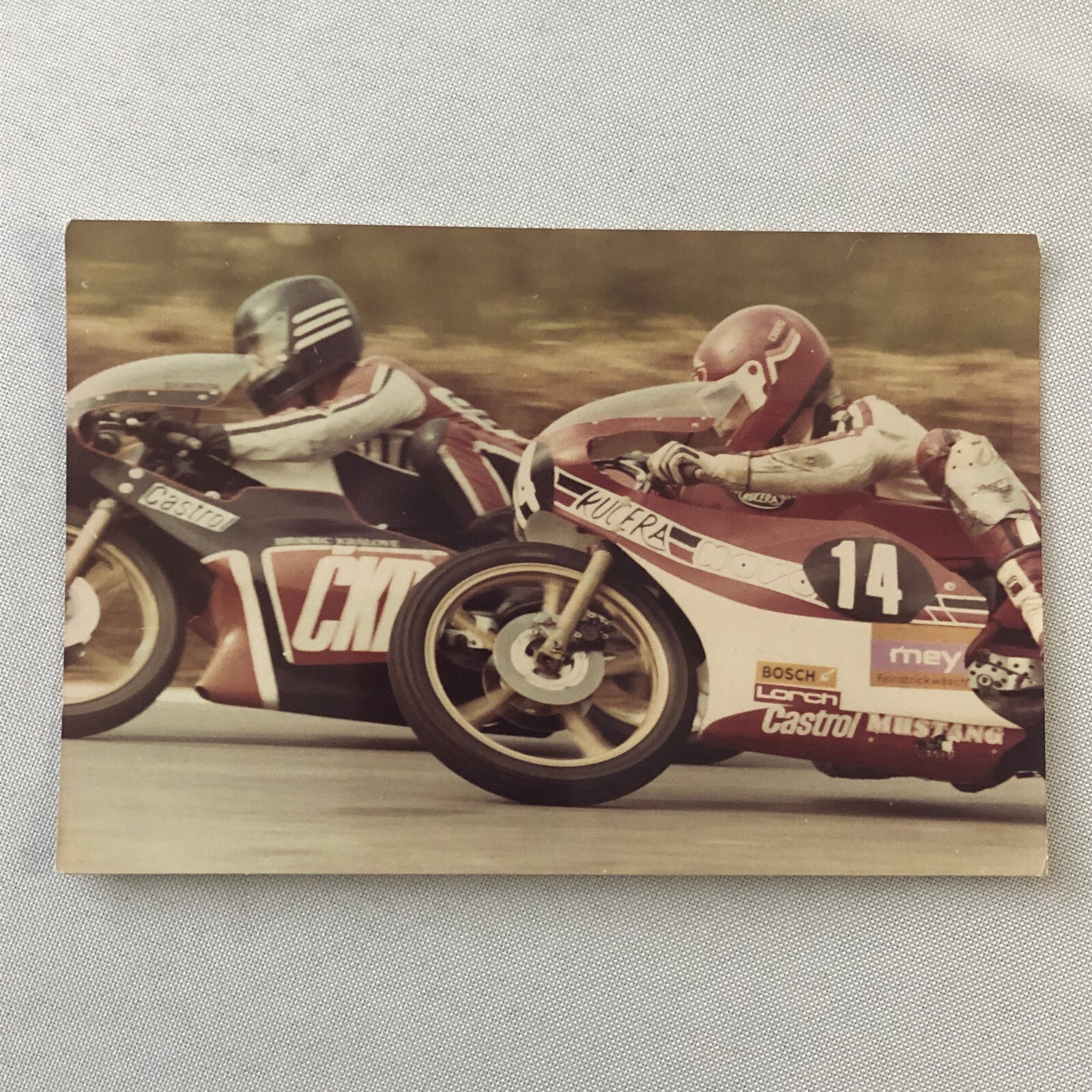 Vintage Motorcycle Racing Photo Photograph Print Germany