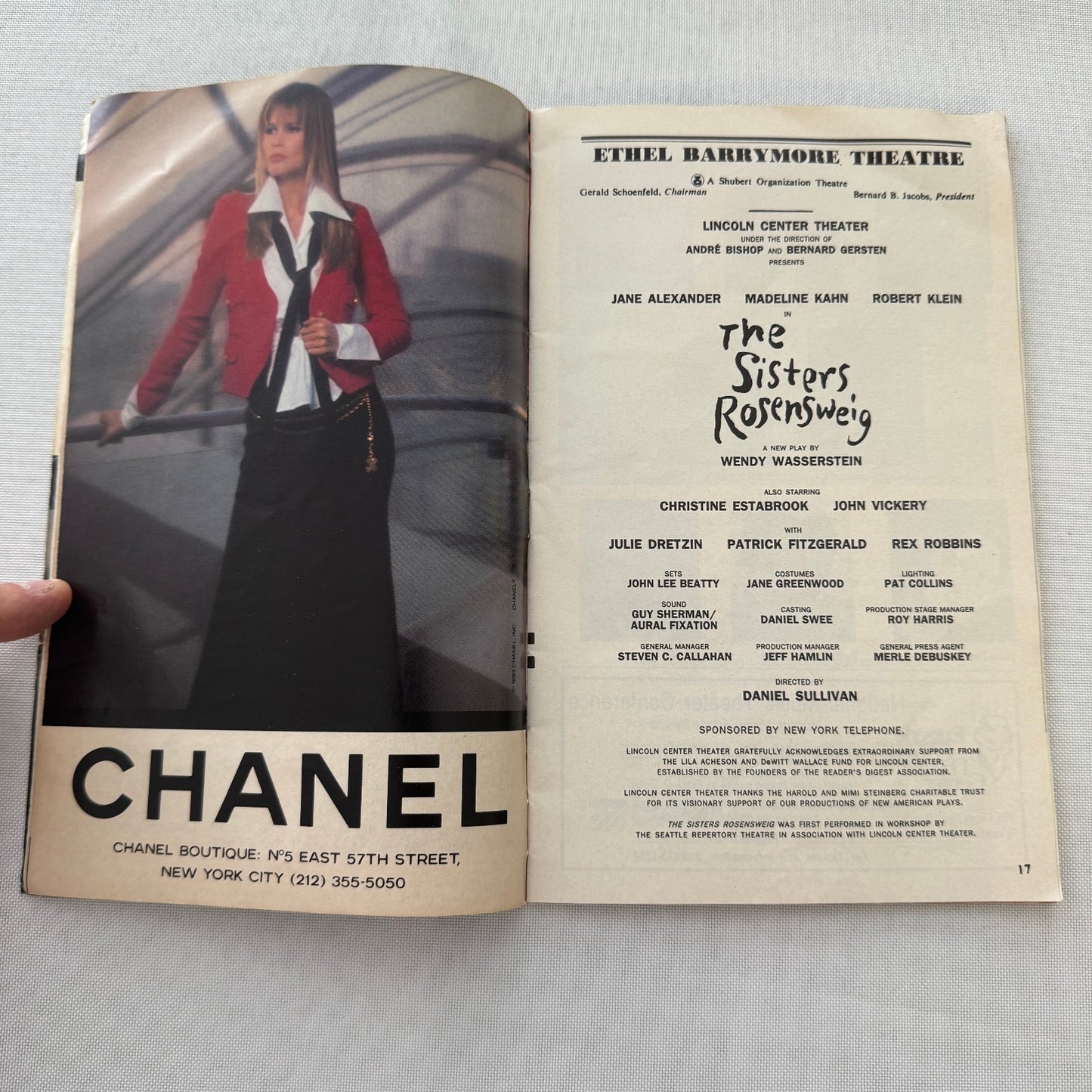 The Sisters Rosensweig Signed Program Playbill 1993 Possible Madeline Kahn