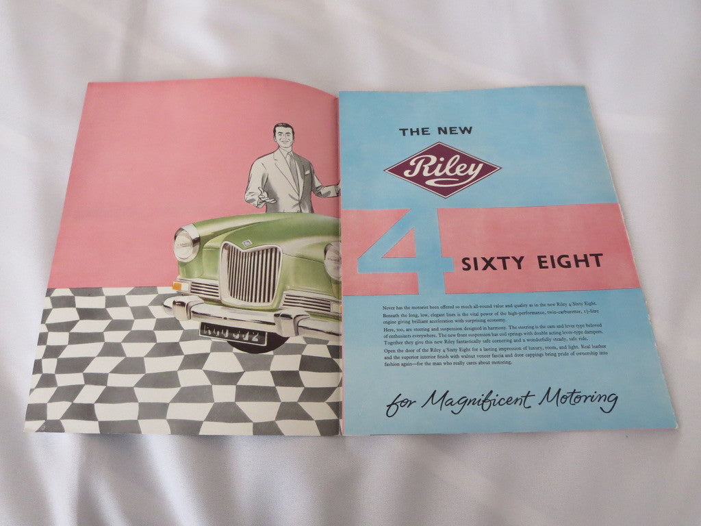 1959 1960 Riley 4 / Sixty Eight Sales Brochure Catalog Advertising 4/Sixty Eight