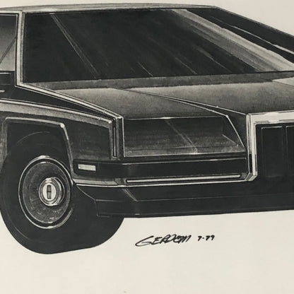 Vintage Car Design Photo Photograph of Illustration Lincoln Mark VIII Concept