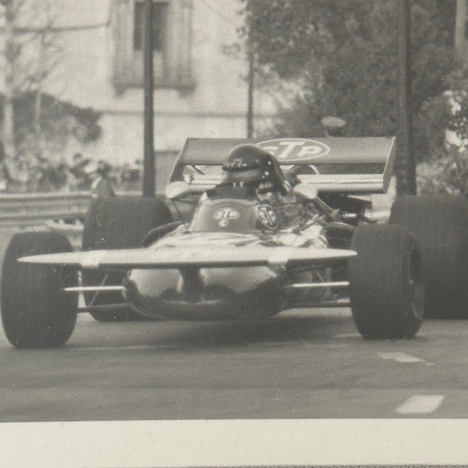 Vintage Racing Photo 1971 Spanish Grand Prix Race Andrea de Adamich