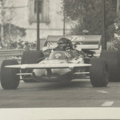 Vintage Racing Photo 1971 Spanish Grand Prix Race Andrea de Adamich