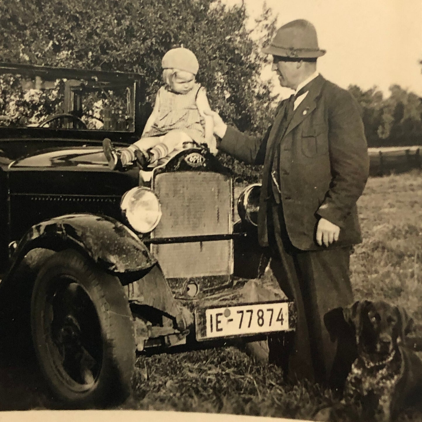 Vintage Photo Photograph Opel Car Automobile People Baby Lot of 3 - Tag AL22SM2