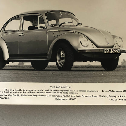 Vintage Volkswagen VW Beetle Factory Press Photo Photograph Print