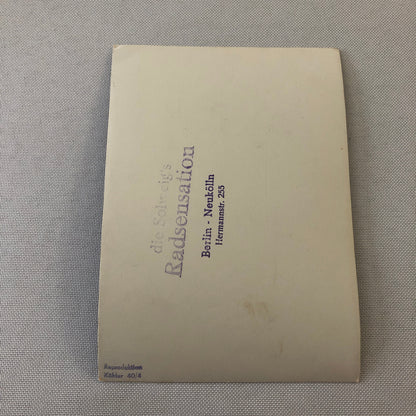 Circus Performer Vintage Photo Photograph Bicycle Balancing Act Berlin Germany