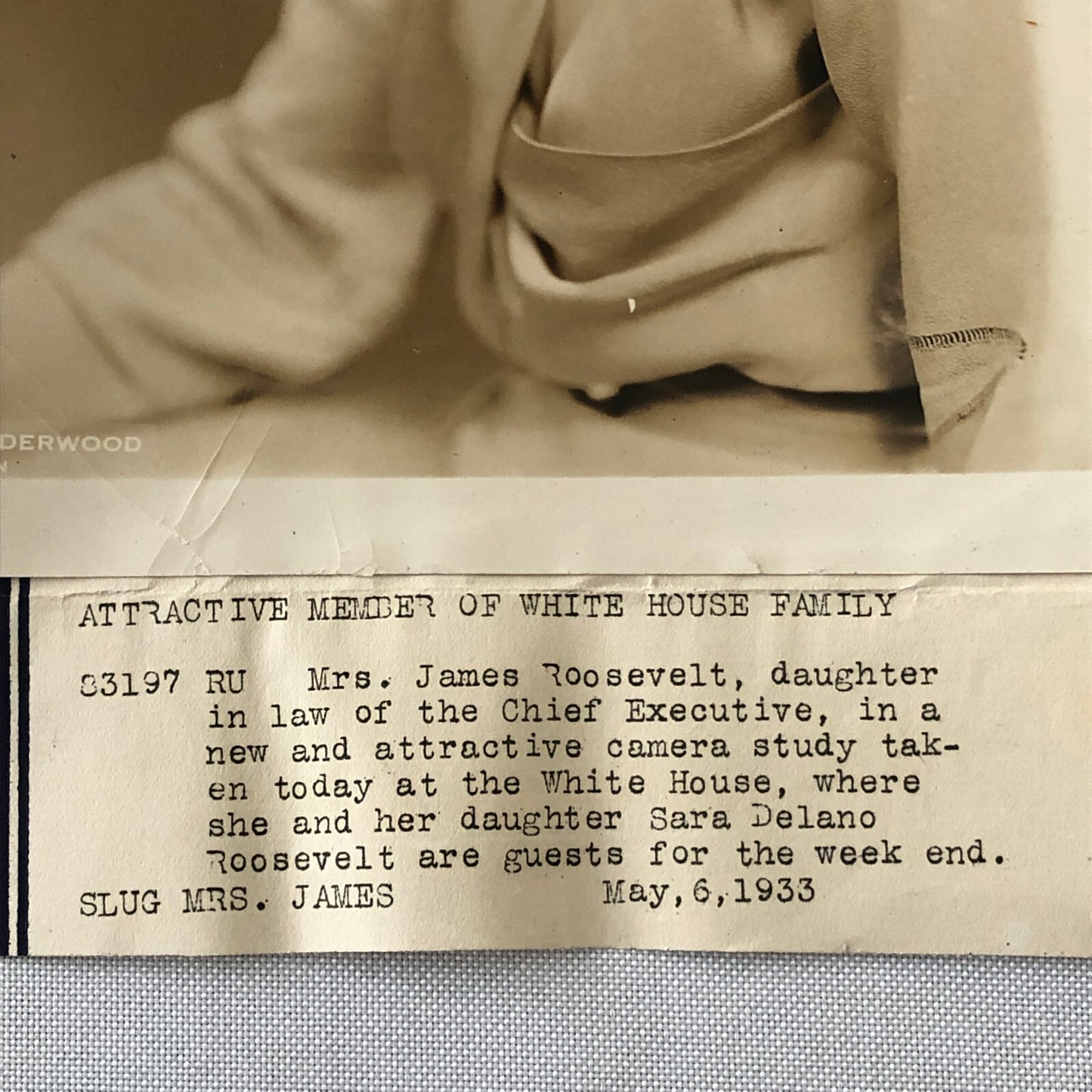 Press Photo Photograph President Roosevelt Daughter in Law Mrs James Roosevelt