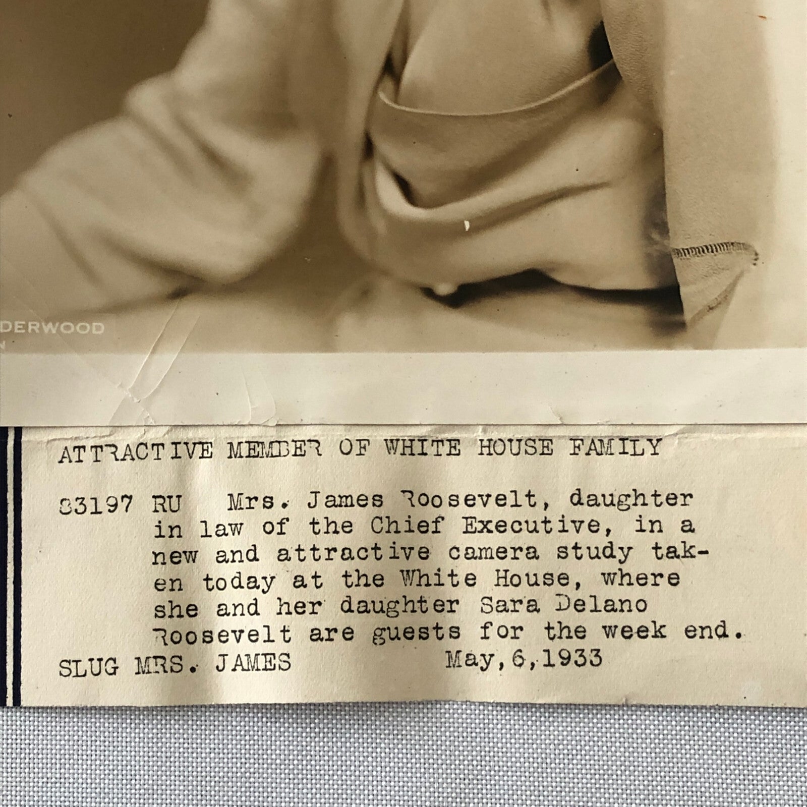 Press Photo Photograph President Roosevelt Daughter in Law Mrs James Roosevelt
