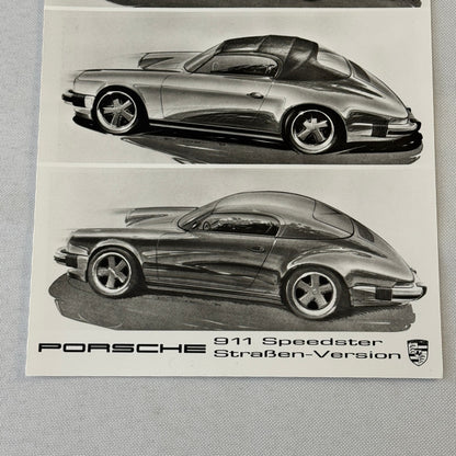 Porsche 911 Speedster Concept Car Illustration Factory Press Photo Photograph
