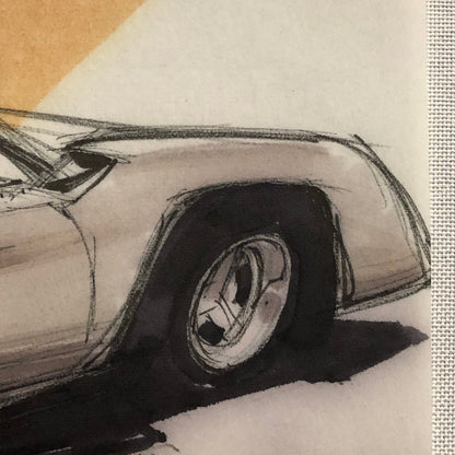 Styling Concept Automobile Illustration Art Drawing Sketch Vintage 1967 NOTTRODT