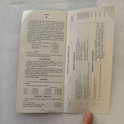 Vintage San Francisco Oakland Bay Bridge Construction Engineering Brochure