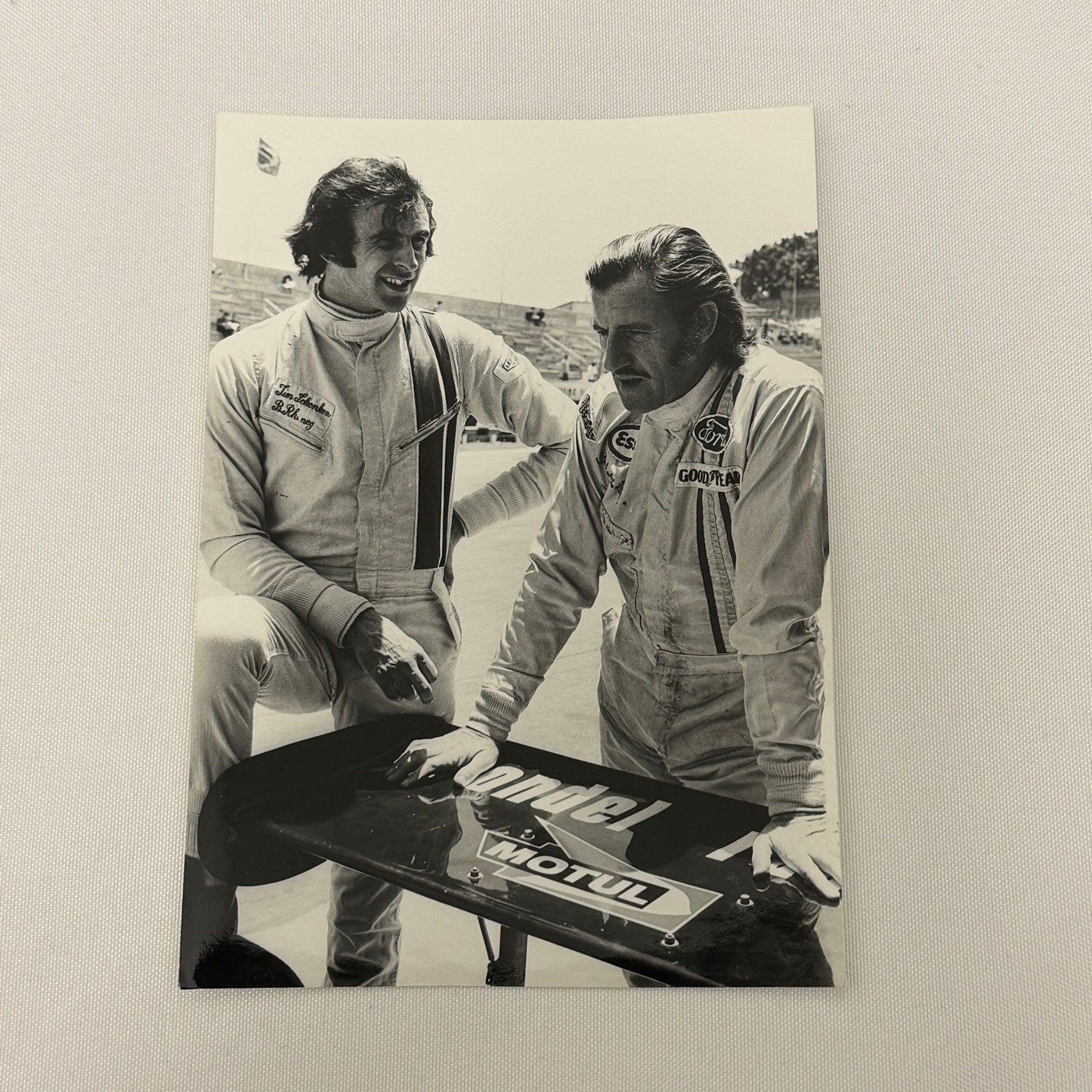 Vintage Racing Photo 1971 Interlagos Brazil F2 Race Graham Hill Tim Schenken