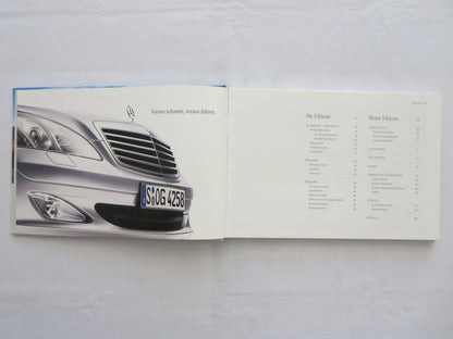 2005 Mercedes S Class Hardbound Sales Brochure Catalog GERMAN TEXT AMG 350 500