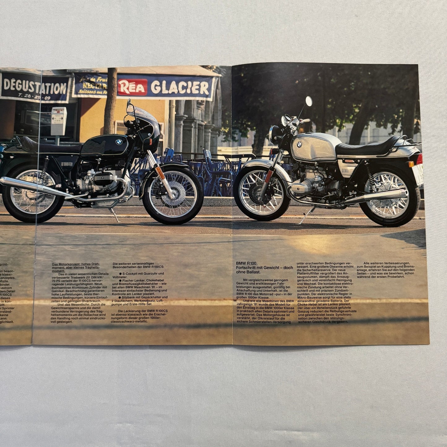 1981 BMW Motorcycle Sales Brochure Catalog R100 CS RT R80 R65 R45 GERMAN
