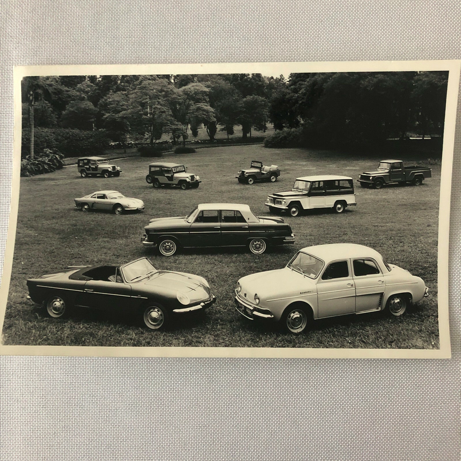Vintage Car & Truck Photo Photograph - Jeep & Renault Alpine CJ Pickup Gordini +