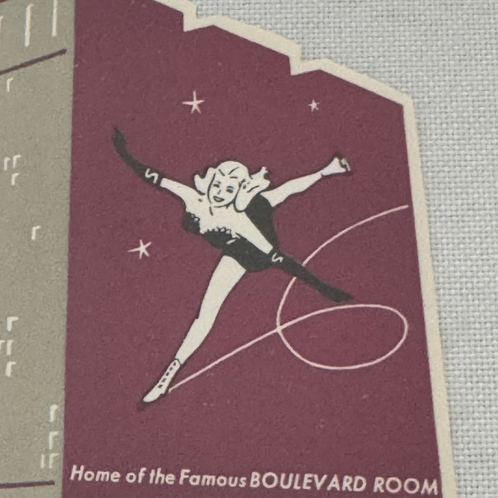Vintage Hotel Travel Label The Conrad Hilton Hotel Chicago Illinois