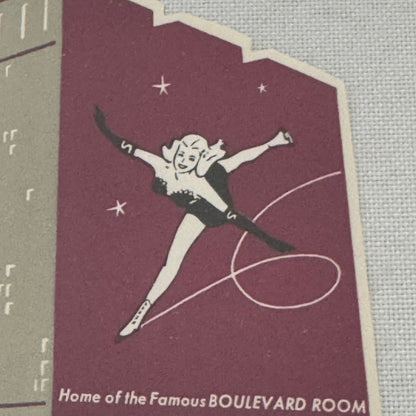 Vintage Hotel Travel Label The Conrad Hilton Hotel Chicago Illinois