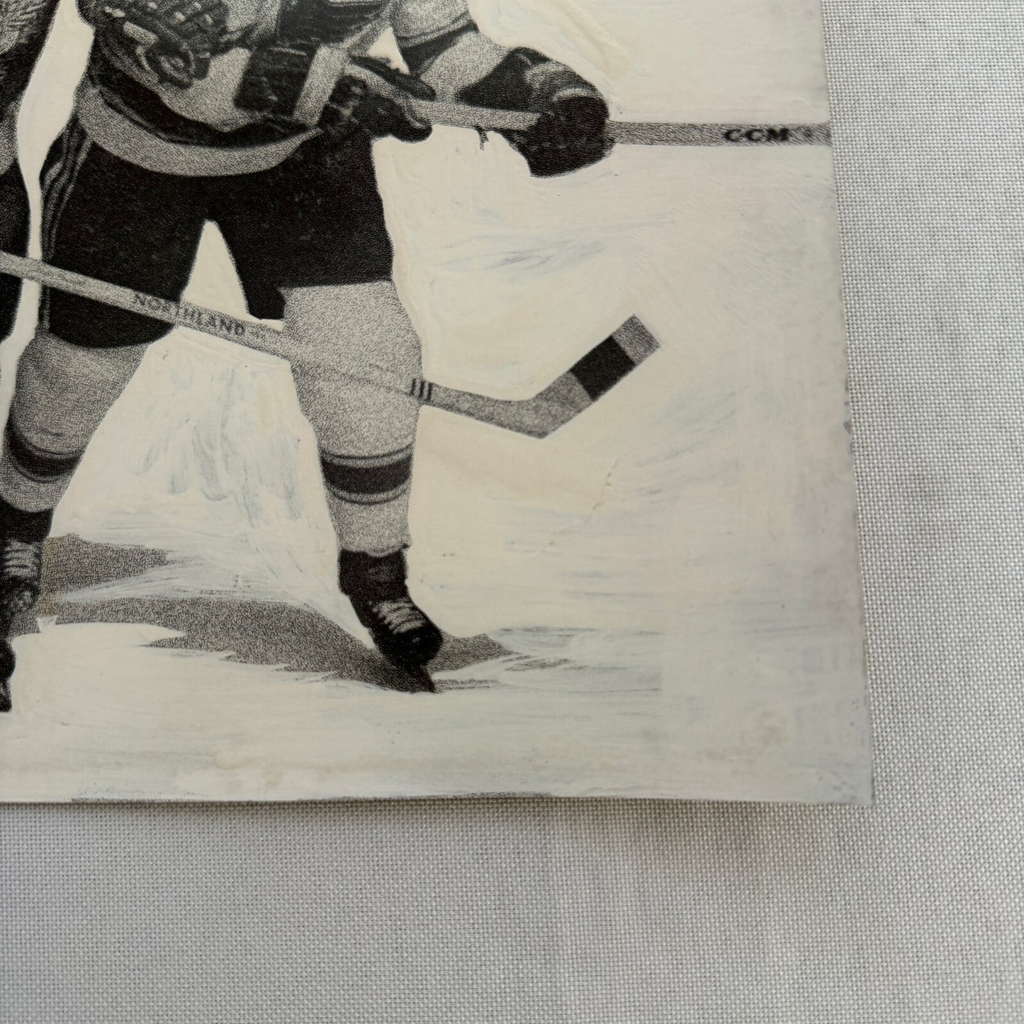 Hockey Player Photo Photograph Vintage Mockup Alex Delvecchio Doug Harvey