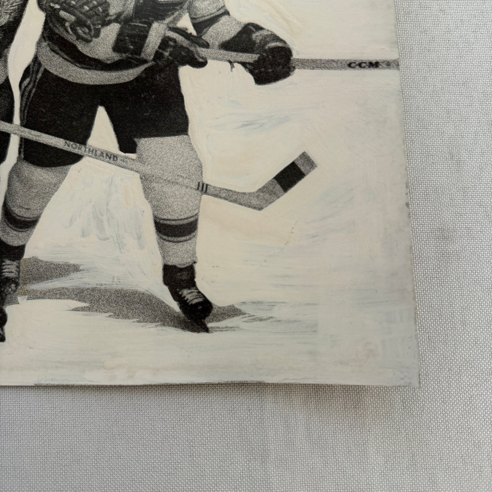Hockey Player Photo Photograph Vintage Mockup Alex Delvecchio Doug Harvey
