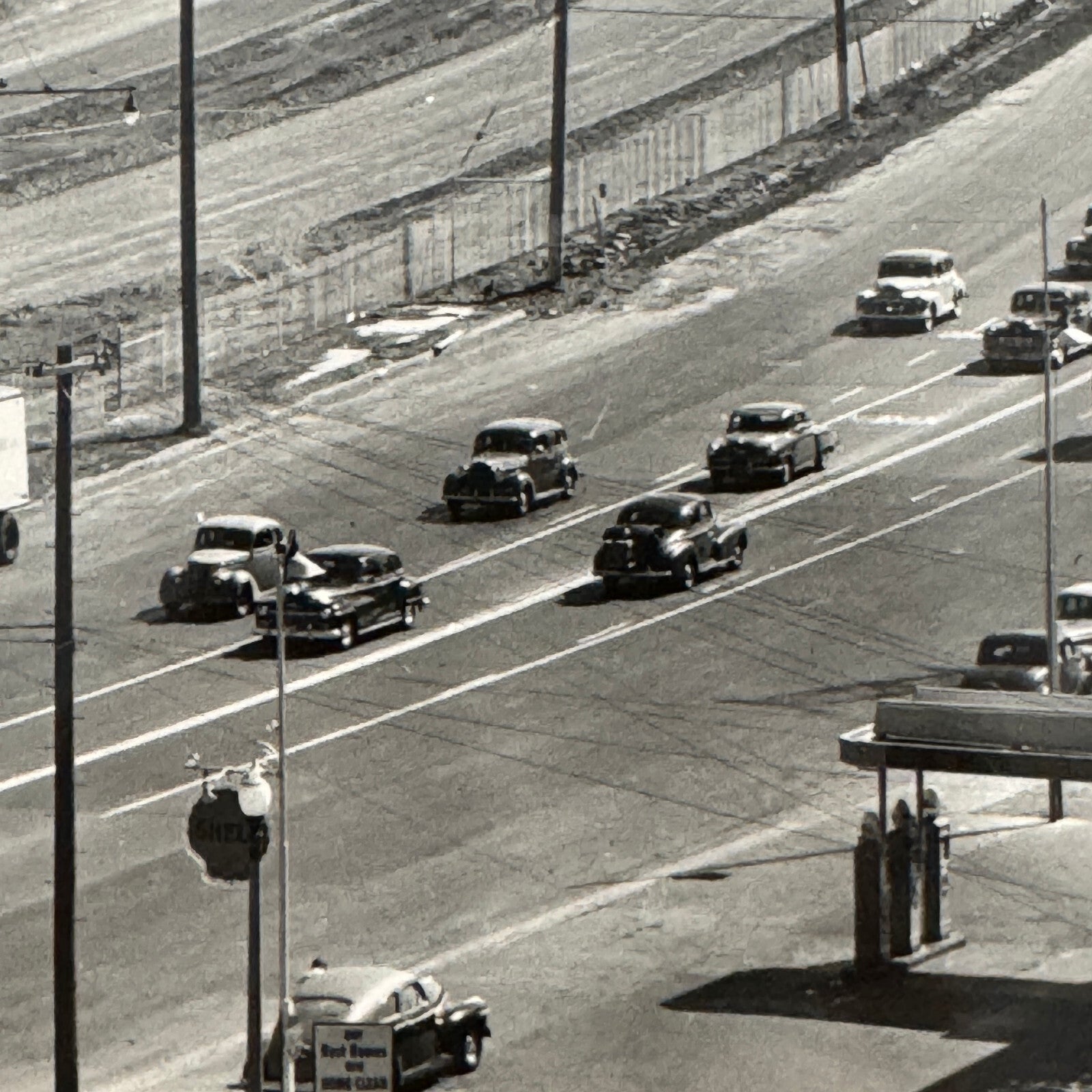 Vintage Cars on California Highway Photo Photograph Print Associated Press