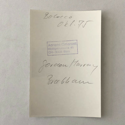Vintage Gordon Murray Race Car Designer Photo Photograph Balocco 1975 Brabham 