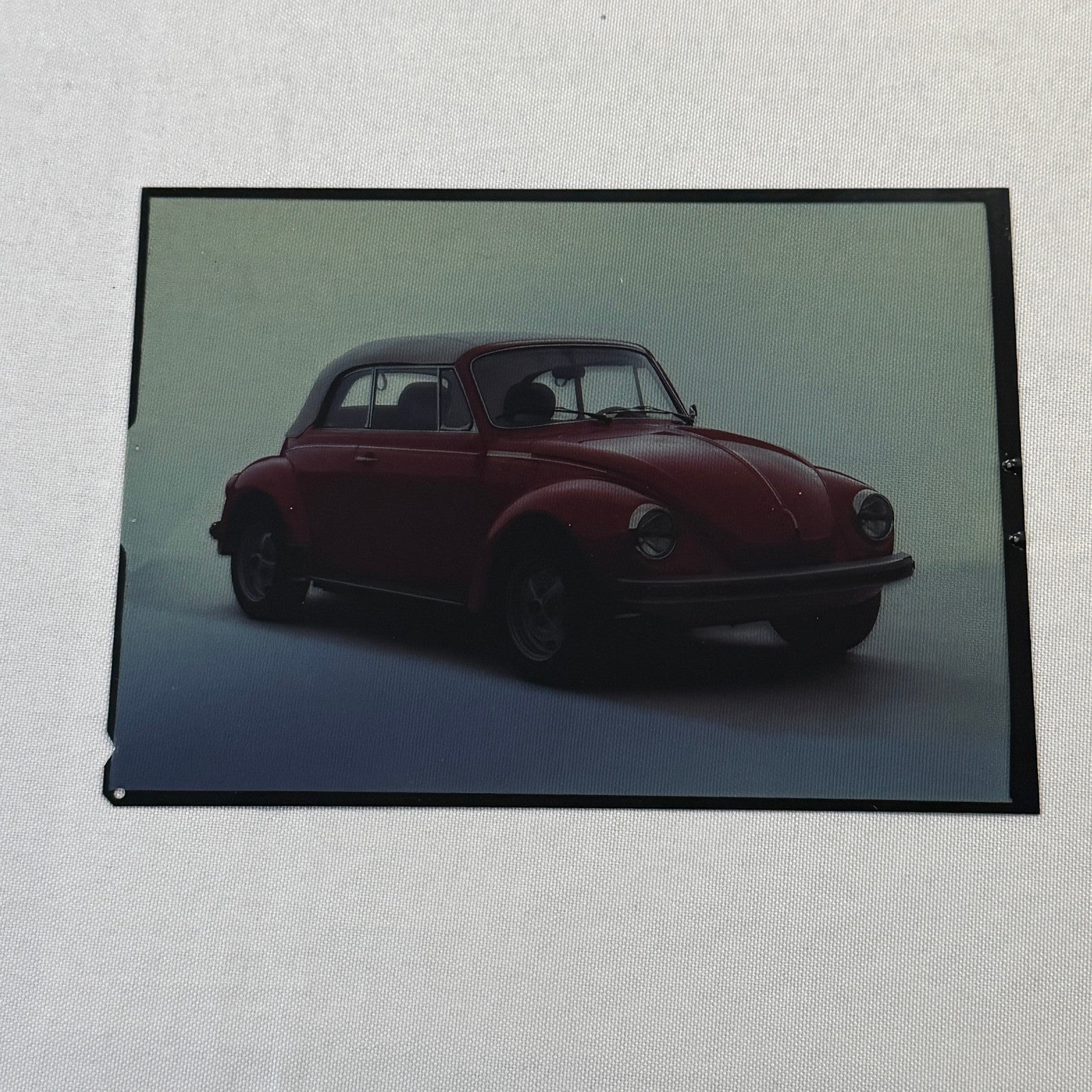 Vintage Volkswagen VW Beetle Convertible Bug Film Transparency Photo