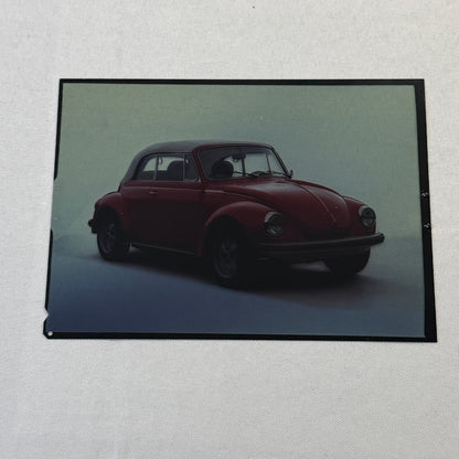 Vintage Volkswagen VW Beetle Convertible Bug Film Transparency Photo