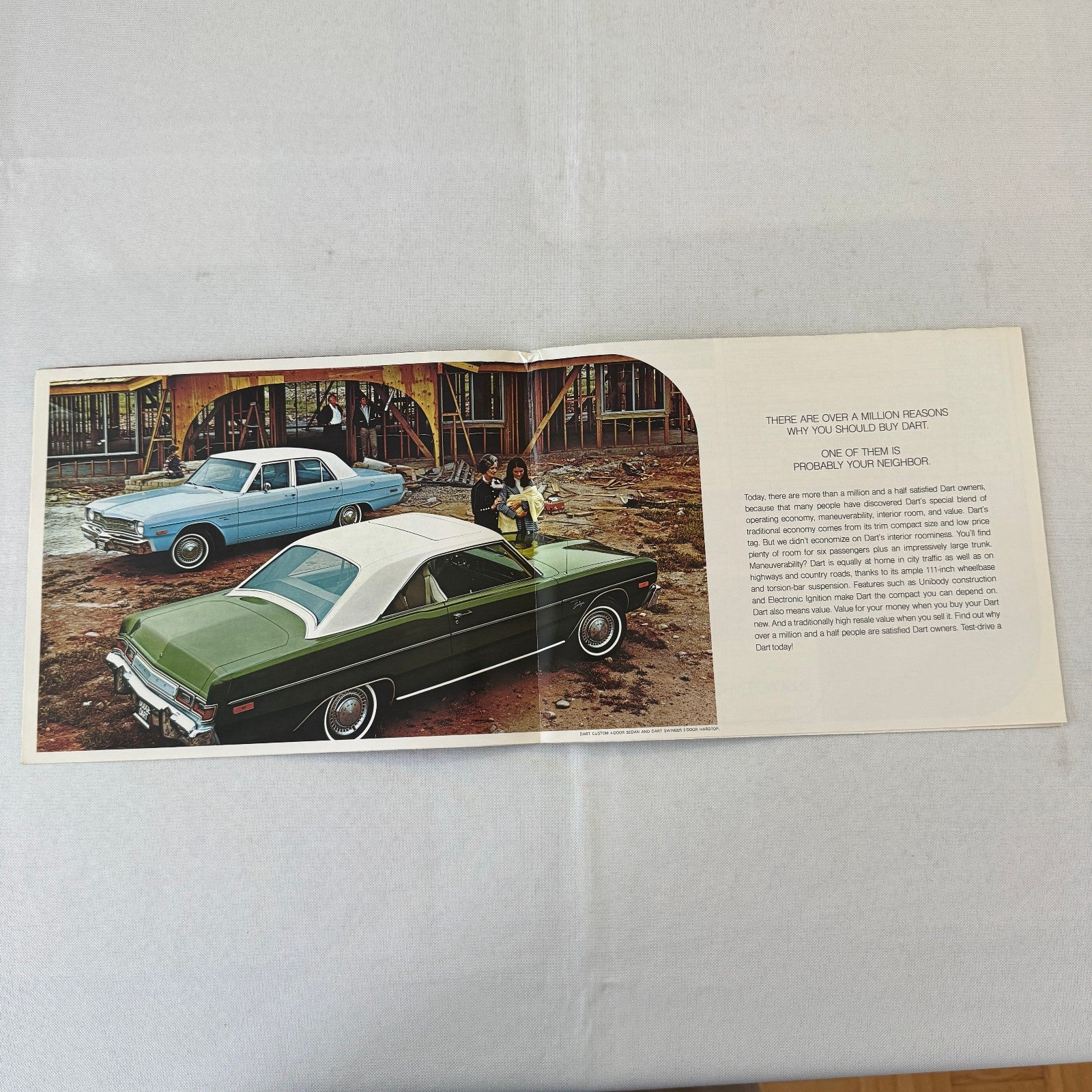 1974 Dodge Dart and Dodge Challenger Car Sales Brochure Catalog Advertising