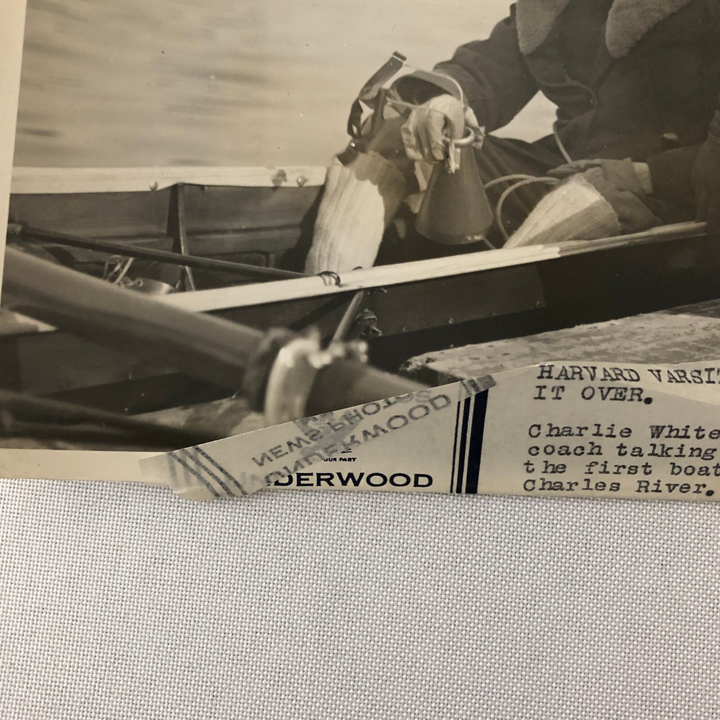 Press Photo Photograph Harvard Varsity Rowing Team Underwood and Underwood