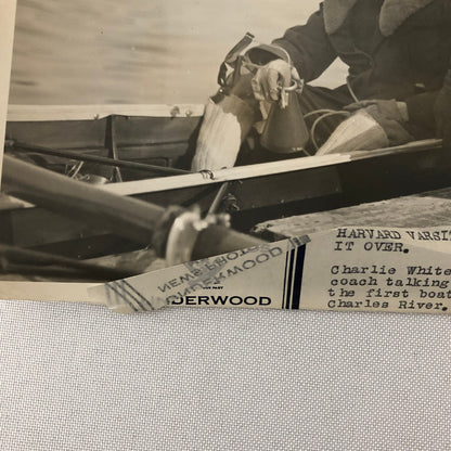 Press Photo Photograph Harvard Varsity Rowing Team Underwood and Underwood