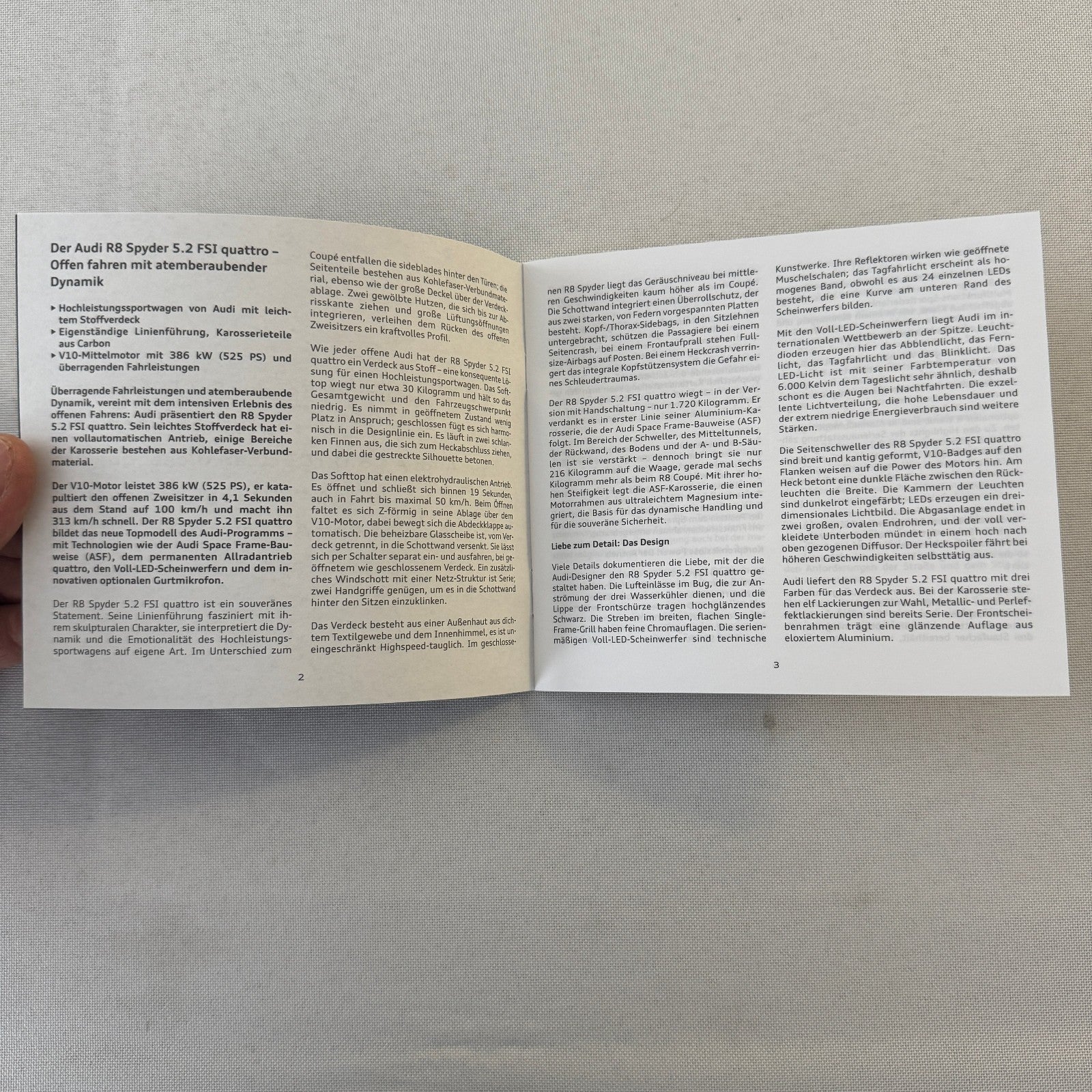 2009 Audi Factory Press Kit Photo CD Brochure Audi R8 Spyder S5 Sportback