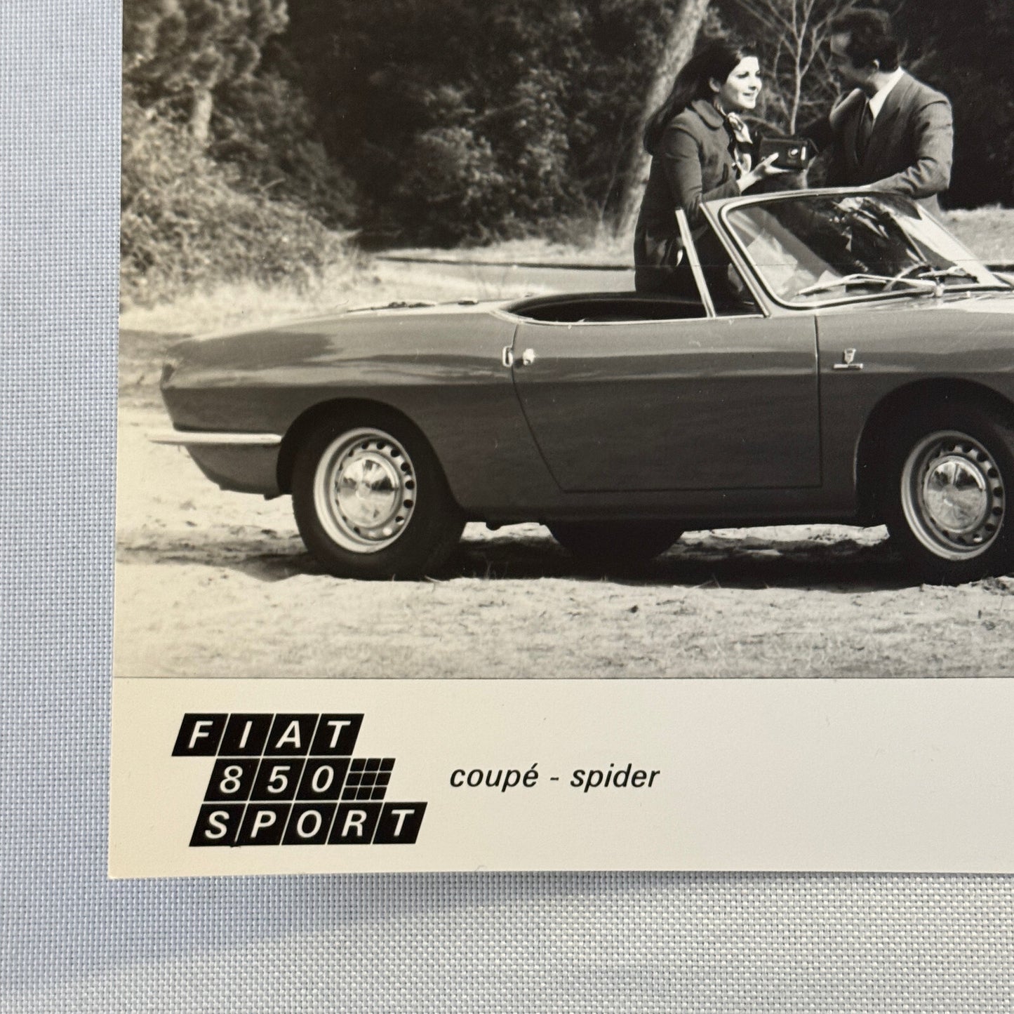 FIat 850 Sport Coupe and Spider Car Factory Press Photo Photograph Vintage