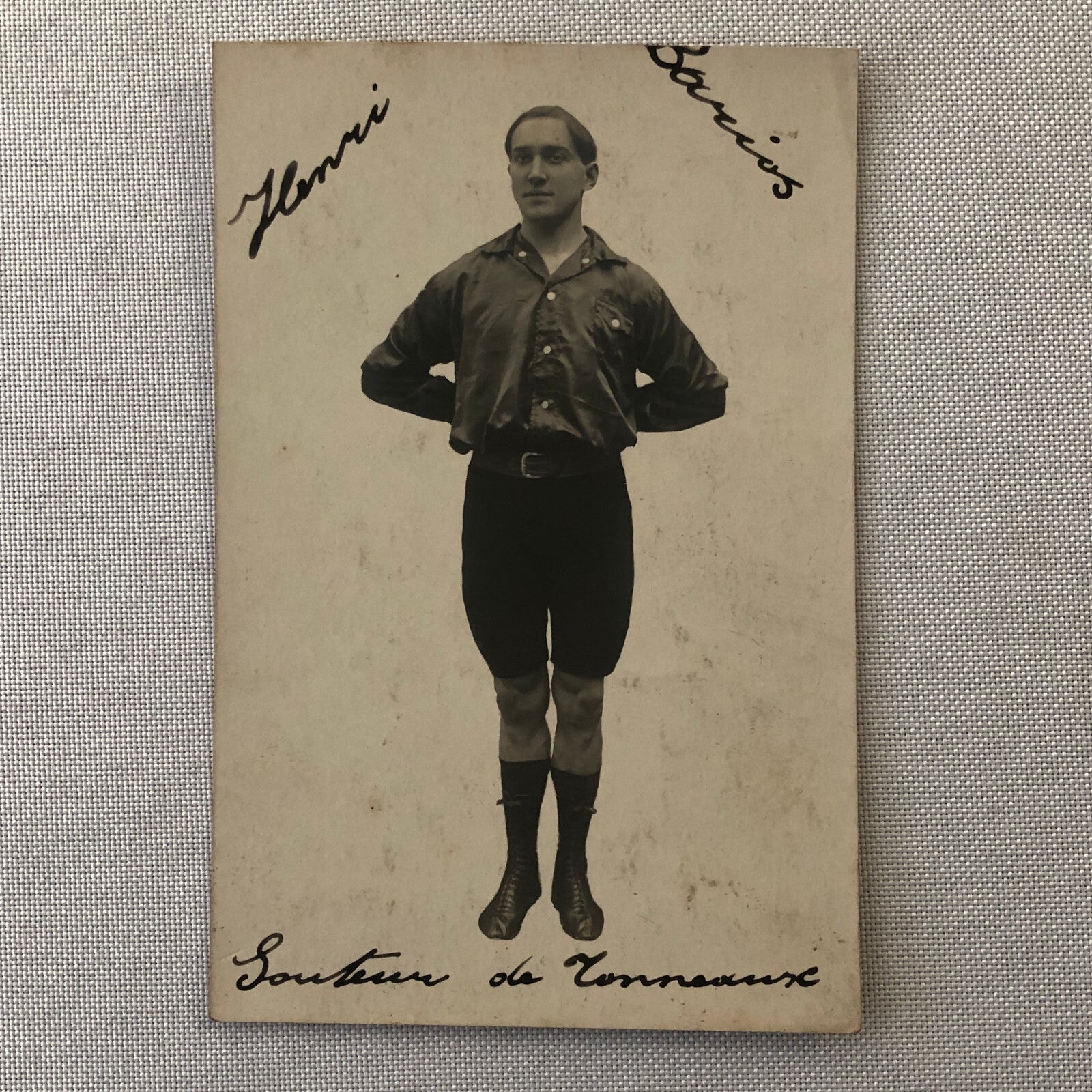 Circus Performer Real Photo Postcard Post Card RPPC Vintage French