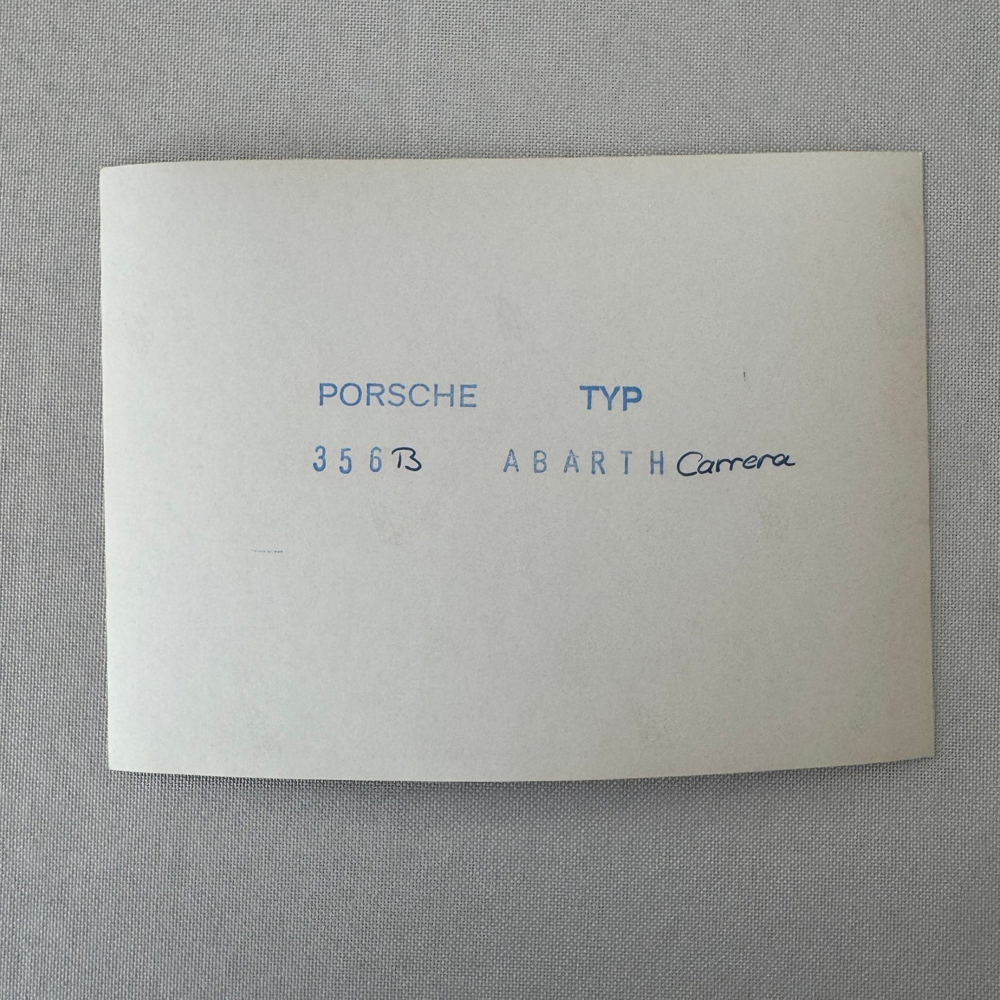 Porsche 356 Carrera Abarth Car Engine Photo Photograph Vintage Porsche 356B