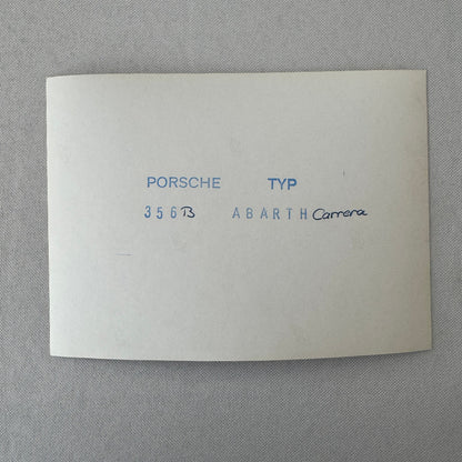 Porsche 356 Carrera Abarth Car Engine Photo Photograph Vintage Porsche 356B