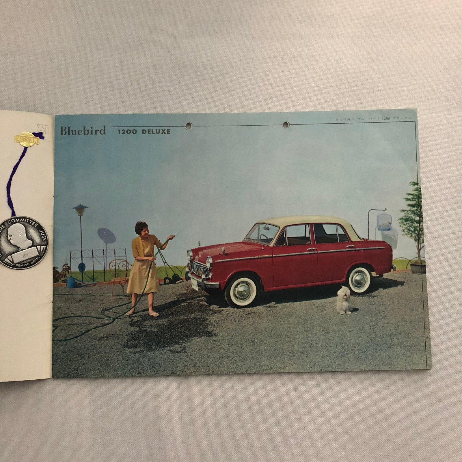 1961 Datsun Bluebird 1200 Car Sales Brochure Catalog Japanese JDM Deluxe Wagon +